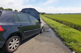 Autobrand N9 ter hoogte van Schoorl