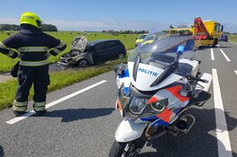 Autobrand N9 ter hoogte van Schoorl