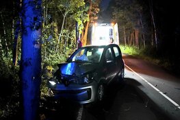 Auto tegen boom in Bergen, bestuurder gewond