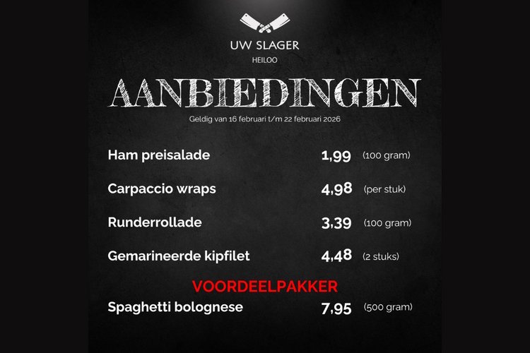Weekaanbieding Uw Slager Heiloo-Egmond