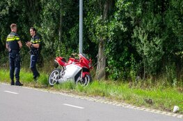 Motorrijder gewond na val