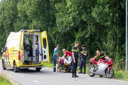 Motorrijder gewond na val