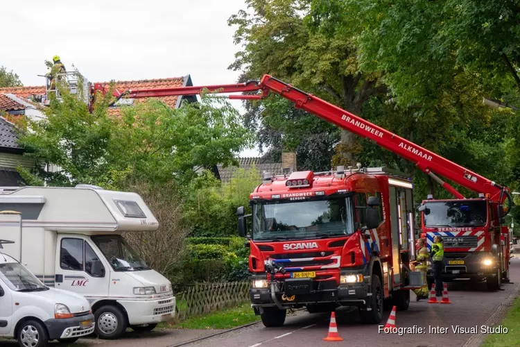 Schoorsteenbrand aan de Breelaan te Bergen