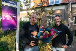 Eerste glasvezelaansluiting geactiveerd in gemeente Bergen