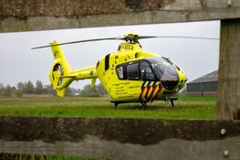 Man valt van ladder in Bergen, traumaheli ter plekke