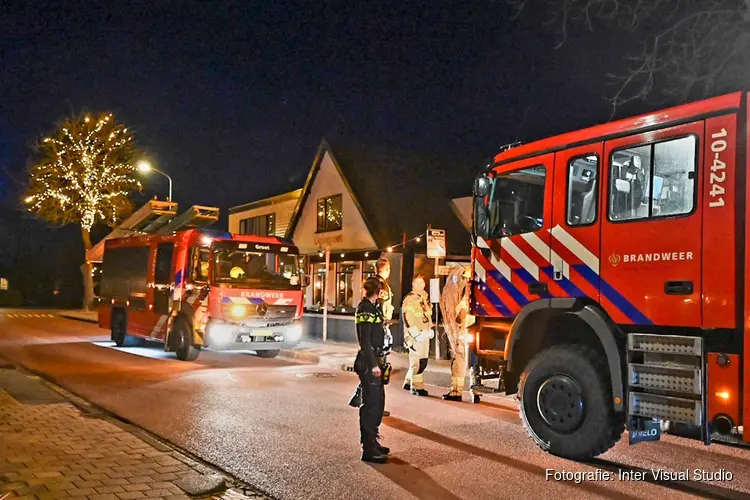 Vlam in de pan in restaurant in Groet