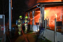 Flinke brand bij tennisvereniging BSV in Bergen