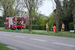 Gasfles valt van rijdende vrachtwagen