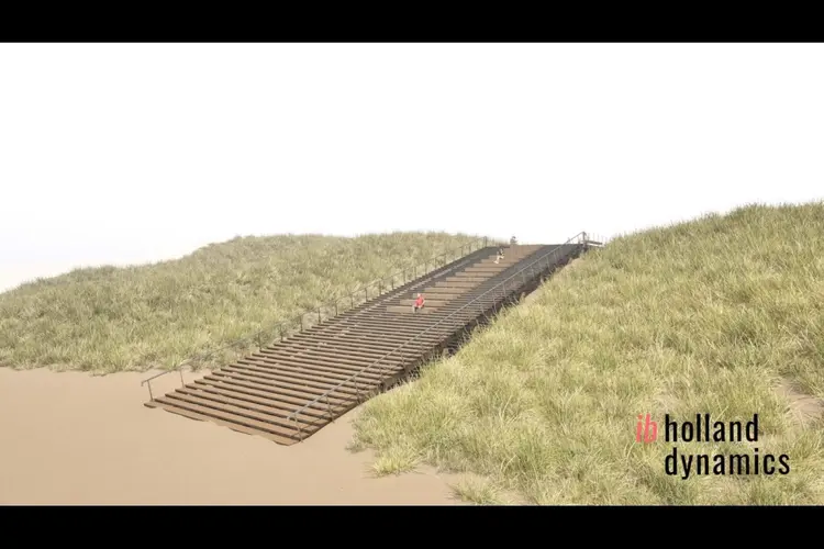 Vernieuwde strandtrap Egmond aan Zee