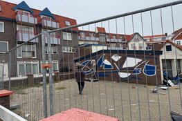 Muurschildering Rosa ter Kuile af!