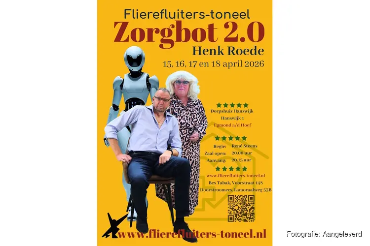 Flierefluiters Toneel speelt de komedie ‘Zorgbot 2.0’