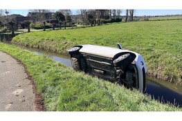 Auto te water in Schoorl, bestuurster komt met schrik vrij