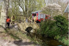 Man belandt met fiets in sloot en word met spoed overgebracht naar ziekenhuis met rugklachten
