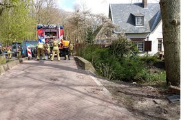 Man belandt met fiets in sloot en word met spoed overgebracht naar ziekenhuis met rugklachten