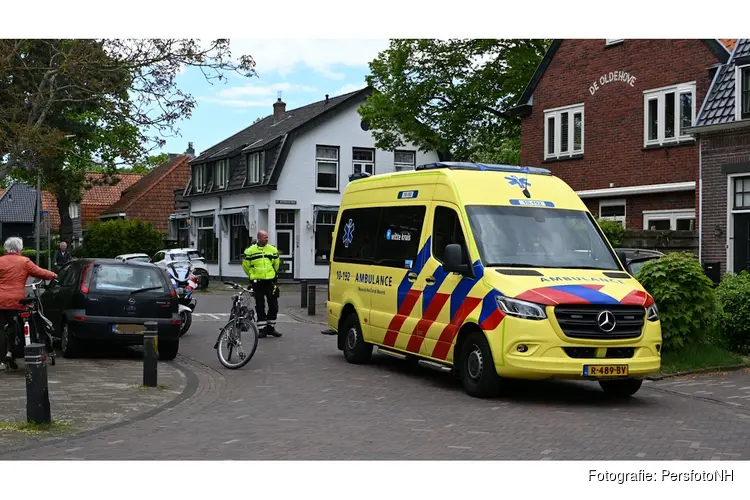 Fietser naar het ziekenhuis na val