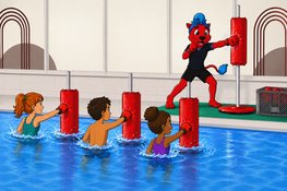 AquaFun voor kinderen tijdens de Aquasport Power Weken in De Beeck