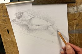 Model schetsen zaterdag 4 juli in Art Gallery Tha Banque Plein 29 Bergen