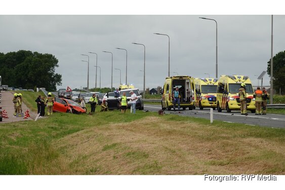 Meerdere gewonden na ernstig verkeersongeval op de N9 bij Schoorl