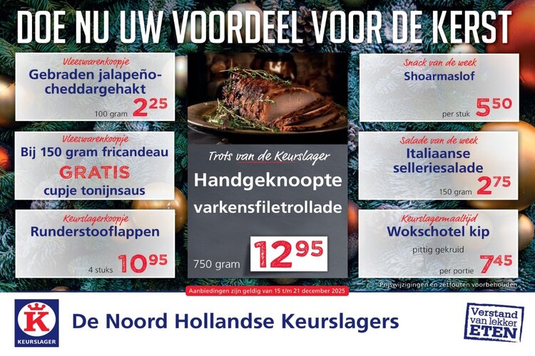 Weekaanbieding bij Keurslager Rogier van den Bos