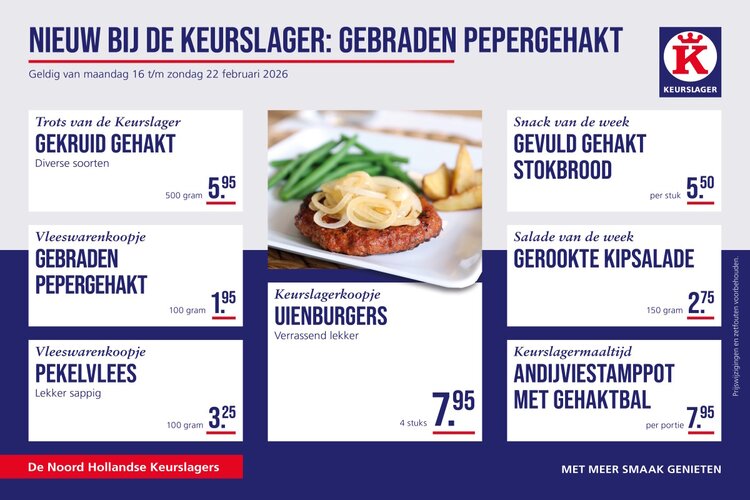 Weekaanbieding bij Keurslager Rogier van den Bos