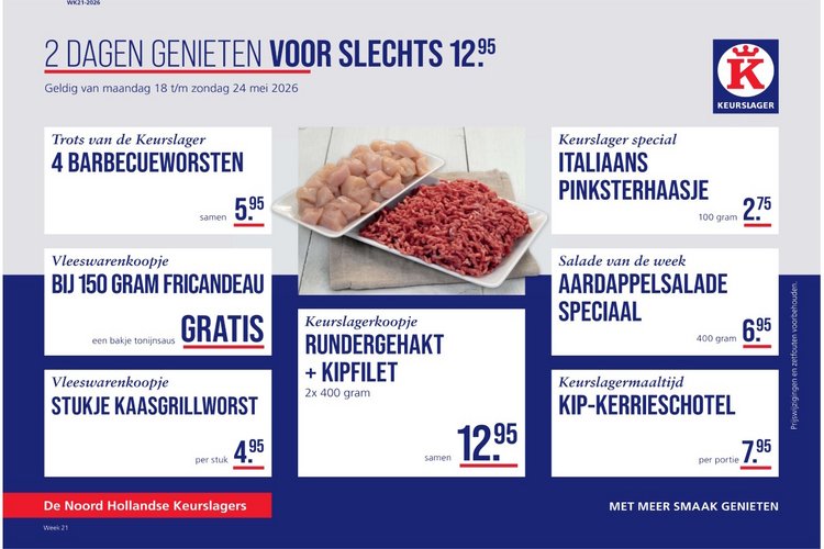 Weekaanbieding bij Keurslager Rogier van den Bos