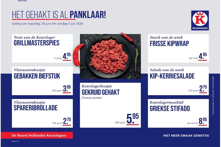 Weekaanbieding bij Keurslager Rogier van den Bos