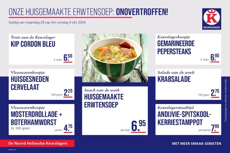 Weekaanbieding bij Keurslager Rogier van den Bos