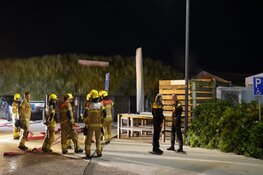 Brand in strandtent in Bergen aan Zee