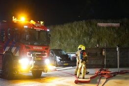 Brand in strandtent in Bergen aan Zee