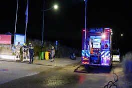 Brand in strandtent in Bergen aan Zee